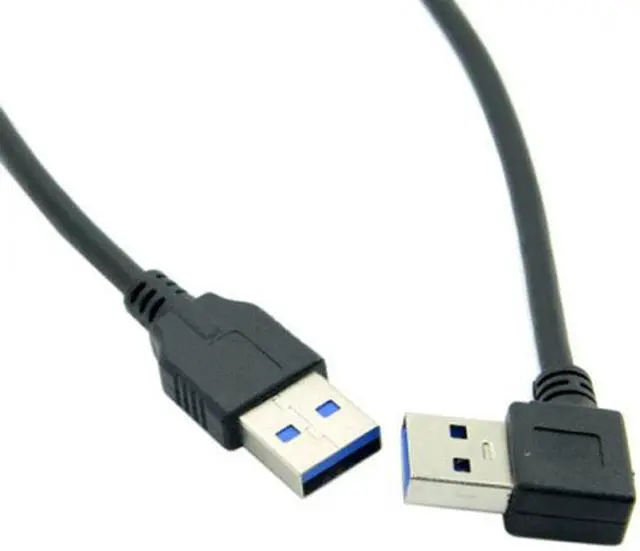 Alt view image 4 of 7 - Chenyang U3-069-RI 90 Degree Right Angled USB 3.0 A Type Male to Straight A Type Male Data Cable 40cm