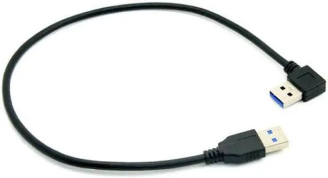 Alt view image 5 of 7 - Chenyang U3-069-RI 90 Degree Right Angled USB 3.0 A Type Male to Straight A Type Male Data Cable 40cm