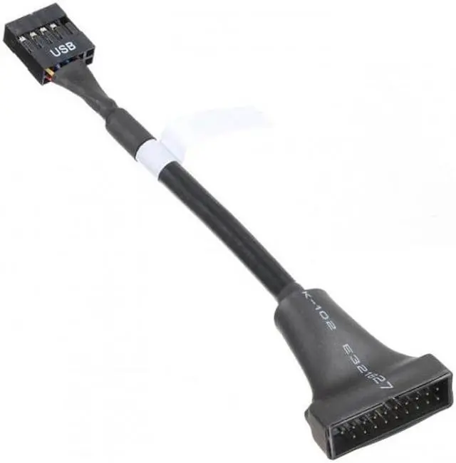 Alt view image 2 of 6 - Chenyang Cable USB 2.0 9Pin Motherboard Housing Male to USB 3.0 20pin Header Device Female Cable