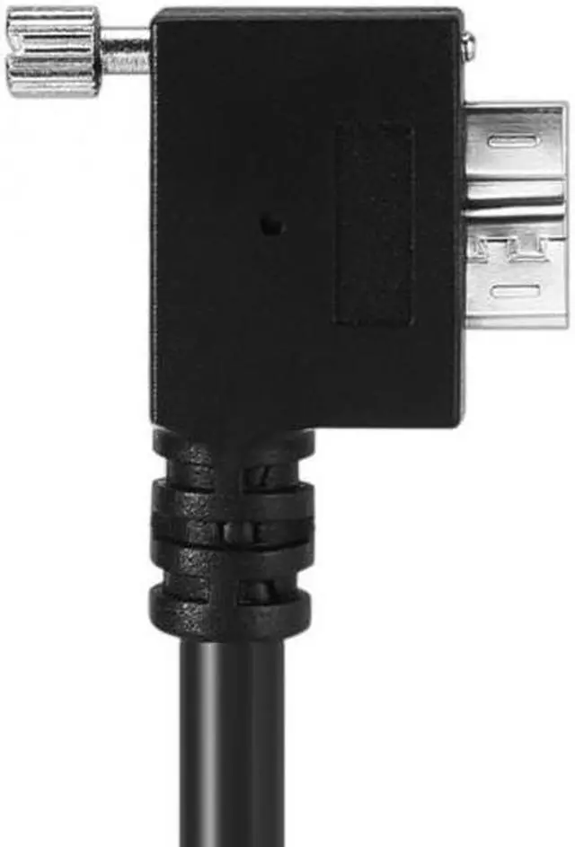 Alt view image 2 of 7 - Chenyang Cable Down Direction Right Angled 90 Degree USB 3.0 A plug to Micro B Plug Left Angled locking screws Panel Cable 40cm