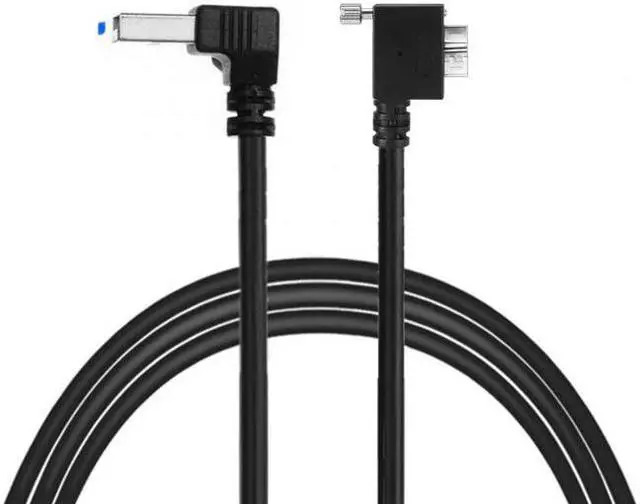 Main image of Chenyang Cable Down Direction Right Angled 90 Degree USB 3.0 A plug to Micro B Plug Left Angled locking screws Panel Cable 40cm