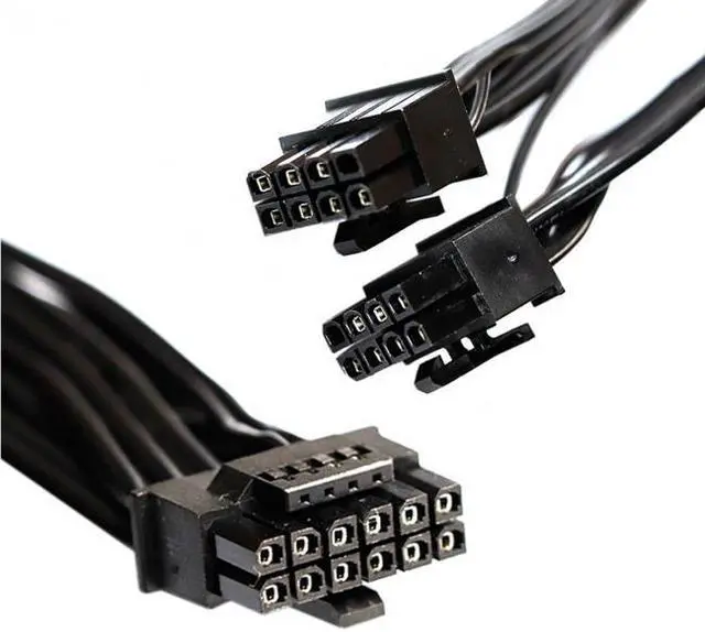 Alt view image 2 of 6 - Xiwai CY  PW-003 12VHPWR ATX3.0 PCI-E 5.0 Power Modular Cable to Dual ATX 8Pin for 3080 3090TI PSU 16Pin 12+4P Graphics Card