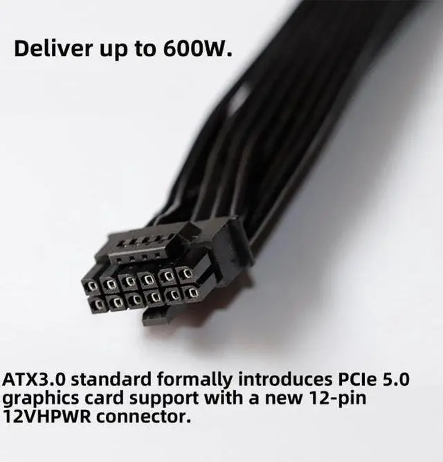 Alt view image 4 of 6 - Xiwai CY  PW-003 12VHPWR ATX3.0 PCI-E 5.0 Power Modular Cable to Dual ATX 8Pin for 3080 3090TI PSU 16Pin 12+4P Graphics Card