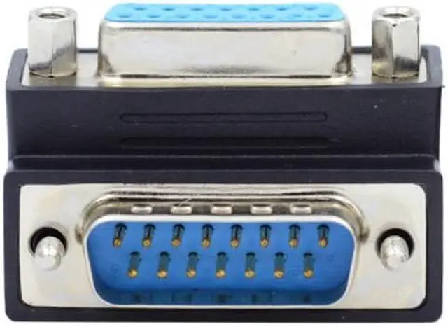 Main image of Jimier Up 90 Degree Angled DSUB D-subminiature 15pin Male to Female Extension Adapter DB Connector