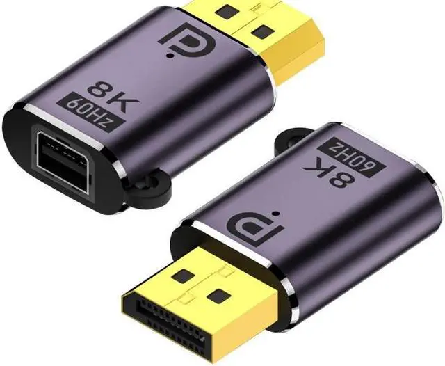 Alt view image 4 of 7 - Cablecc DisplayPort 1.4 Male to Mini DP Female 8K 60hz Adapter Ultra-HD UHD 4K 144hz  7680*4320 for Video PC Laptop Monitor