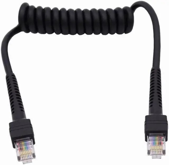 Main image of Xiwai RJ45 Cat6 8P8C UTP Male to Male Stretch Coiled Cable Lan Ethernet Network Patch Cord 100cm