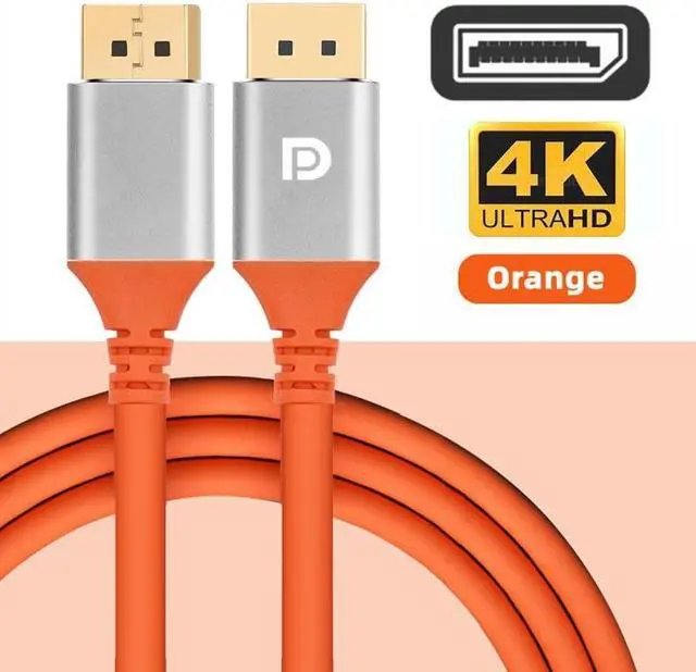 Alt view image 2 of 7 - HKCY DP 4K to DP Displayport Ultra Soft High Flex Monitor Cable Hyper Super Flexible Cord Male to Male for Computer Graphics Card
