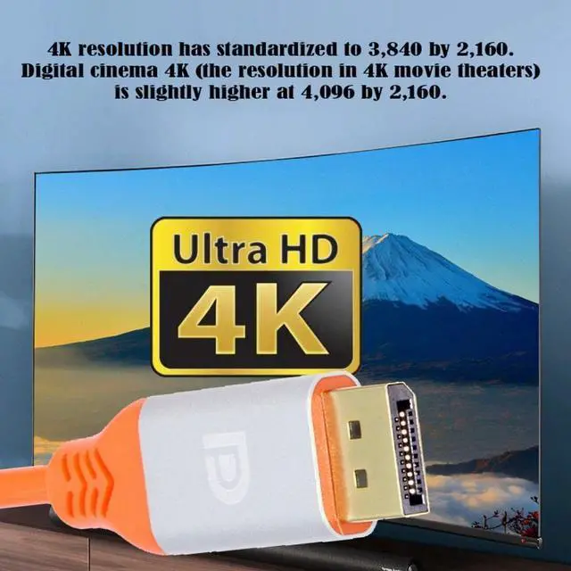 Alt view image 6 of 7 - HKCY DP 4K to DP Displayport Ultra Soft High Flex Monitor Cable Hyper Super Flexible Cord Male to Male for Computer Graphics Card