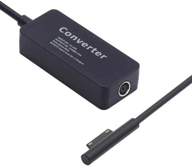 Alt view image 2 of 7 - Jimier DC 7.4x5.0mm Jack 65W 20V 15V-24V to Surface Pro3 Pro4 Pro5 Pro6 Pro7 Pro8 Pro9 Book Pro Charge Cable