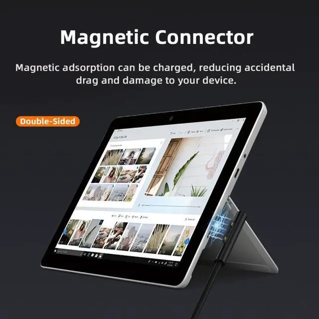 Alt view image 6 of 7 - Jimier DC 7.4x5.0mm Jack 65W 20V 15V-24V to Surface Pro3 Pro4 Pro5 Pro6 Pro7 Pro8 Pro9 Book Pro Charge Cable