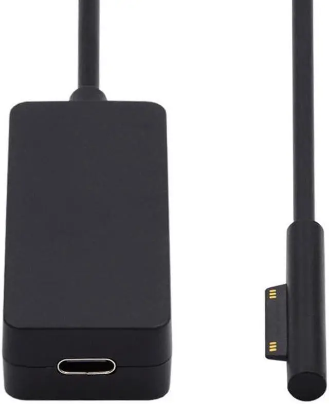 Alt view image 3 of 7 - Jimier Type-C USB-C Female 65W DC 15V to Surface Pro3 Pro4 Pro5 Pro6 Pro7 Pro8 Pro9 Book Pro Charge Cable