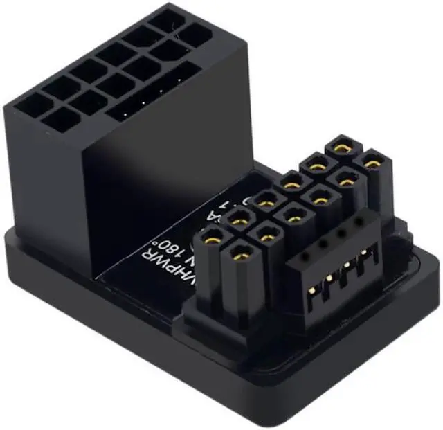 Main image of Jimier 12VHPWR ATX3.0 PCI-E 5.0 Power Modular Adapter Male to Female Up Angled 360 Degree for 4080 5090TI 16Pin 12+4P Graphics Card