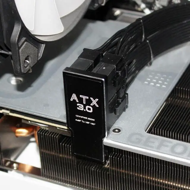 Alt view image 4 of 7 - Jimier 12VHPWR ATX3.0 PCI-E 5.0 Power Modular Adapter to Four ATX 8P Up Angled 90 Degree for 4080 5090TI 16Pin 12+4P Graphics Card