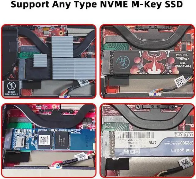 Alt view image 6 of 7 - Chenyang NVME M-Key 22x30mm to 22x80mm Angled Extension SSD Upgrade Adapter Compatible with ROG Ally Gaming