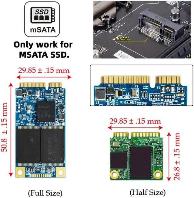 Alt view image 5 of 7 - Jimier Dual MSATA Mini-SATA SSD Card JBOD Raid0 Span Bridge to USB3.0 Type-C USB-C 2.5inch SATA Combo Enclosure