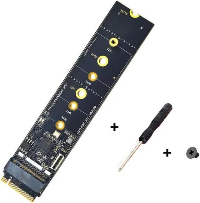 Alt view image 2 of 7 - Xiwai SATA NGFF Key B+M SSD to NVME M-key Motherboard Desktop Adapter Converter SSD Card JMB582 2280