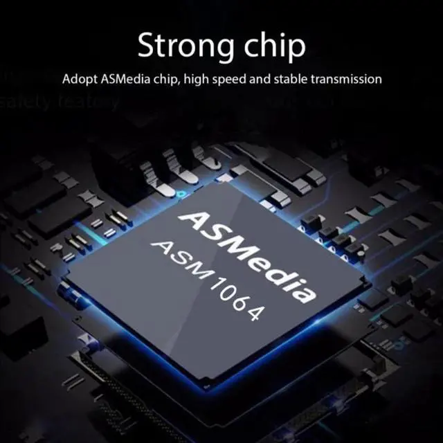 Alt view image 6 of 7 - Jimier Four SATA NGFF Key B+M SSD to PCI-E 1x Mainboard Desktop Adapter Converter SSD Card ASM1064 2280