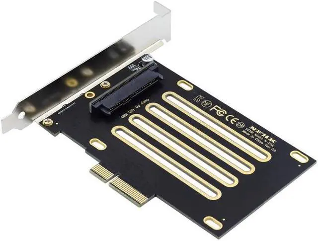Main image of Jimier PCI-E 4.0 X4 Lane to U.3 U3 Kit SFF-8639 Host Adapter for Motherboard PM1735 NVMe PCIe SSD