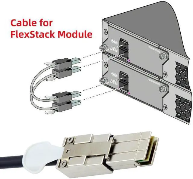 Alt view image 4 of 7 - Chenyang 20Gbps 40Gbps FlexStack Stacking Cable CAB-STK-E-0.5M Compatible for Catalyst 2960S 2960X 2960XR Networking Switch