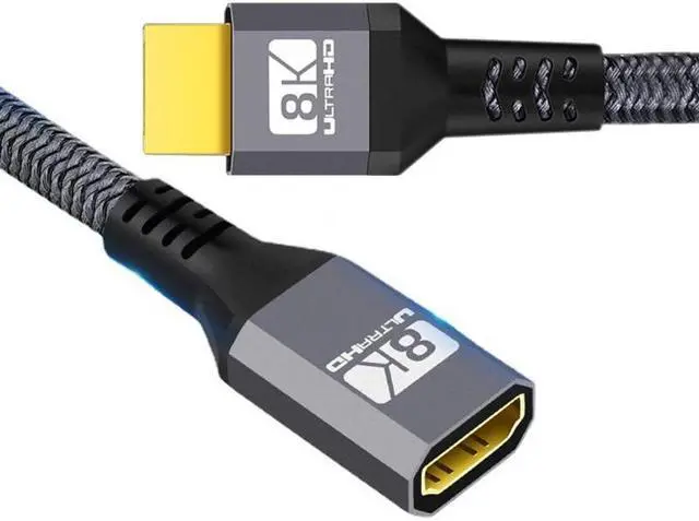 Main image of Cablecc HDMI 2.1 UHD 8K Extension Cable Male to Female Ultra-HD 8K 60hz 4K 120hz Cable 48Gbs with Audio 3D HDMI Cord