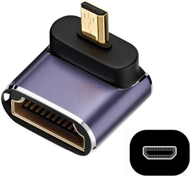 Main image of Chenyang Down Angled Micro HDMI Male to HDMI 2.1 Female UHD Extension Gold Converter Adapter Support 8K 60hz HDTV