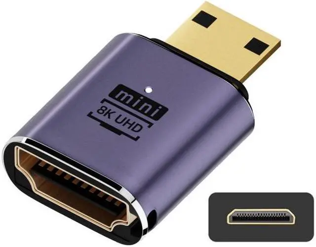 Main image of Jimier Mini HDMI Male to HDMI 2.1 Female UHD Extension Gold Converter Adapter Support 8K 60hz HDTV