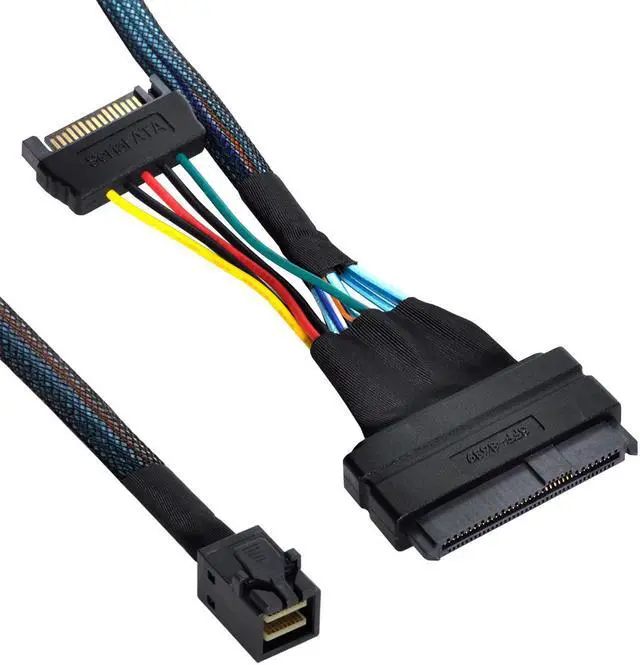 Main image of FVH U.2 U2 SFF-8639 NVME PCIe SSD Cable for Mainboard SSD M.2 SFF-8643 Mini SAS HD SF-093-0.5M