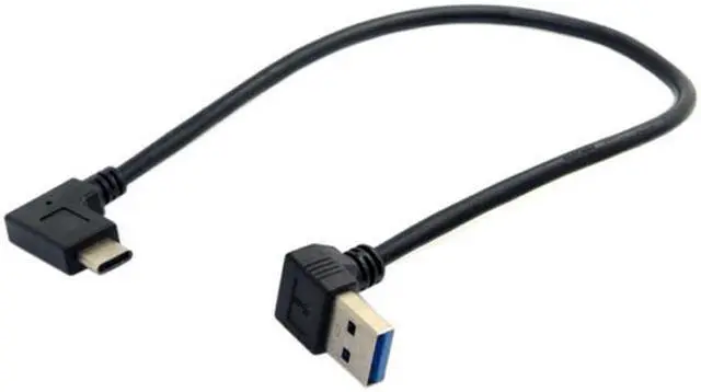 Alt view image 6 of 6 - CY Reversible USB 3.1 USB-C Angled to 90 Degree Down Angled A Male Data Cable for Macbook & Tablet & Mobile Phone UC-349-DN