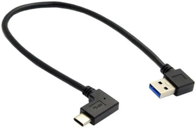 Alt view image 5 of 5 - CY Reversible USB 3.1 USB-C Angled to 90 Degree Right Angled USB 3.0 Cable for Macbook & Tablet & Mobile Phone UC-349-RI