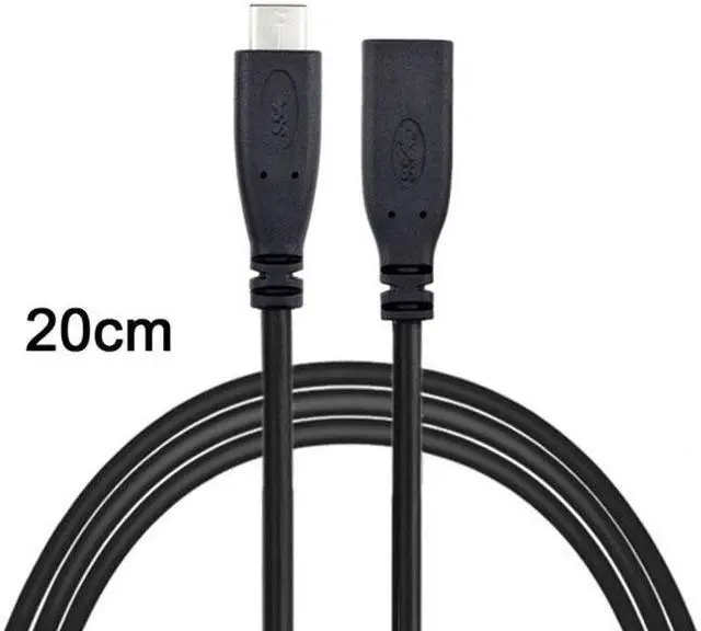 Main image of Cablecc CY UC-218-BK-0.2M USB-C USB 3.1 Type C Male to Female Extension Data Cable for Macbook Tablet Mobile Phone 20cm