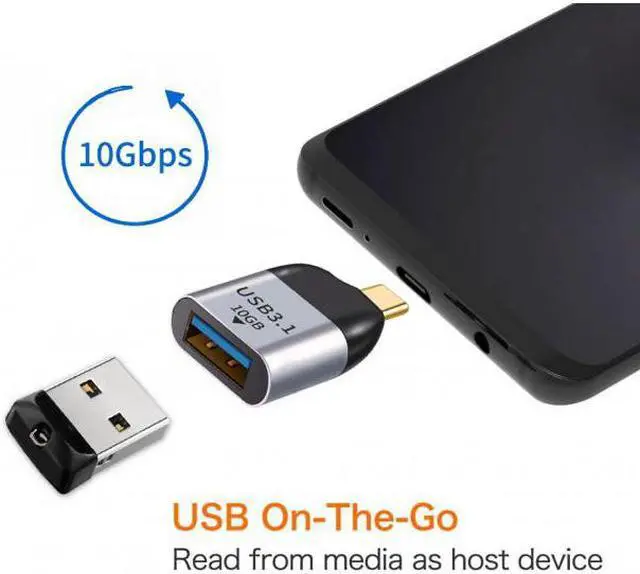 Alt view image 4 of 7 - Xiwai CY  UC-220-OTG USB 3.1 Type C Male Host to USB3.0 Type A Female OTG Data 10Gbps Adapter for LaptopPhone