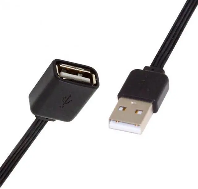 Alt view image 2 of 7 - KAIBOXIXI 13cm USB 2.0 Type-A Male to Type-A Male Female Data Flat Slim FPC Cable for FPV & Disk & Phone