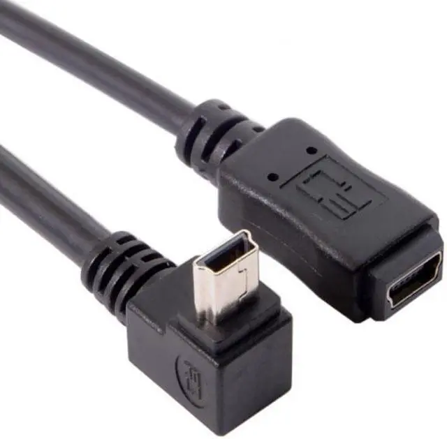 Alt view image 6 of 7 - Chenyang Cable GPS Mini USB 5P 90D Up Angled Male to Mini USB 5Pin Female Extension Cable