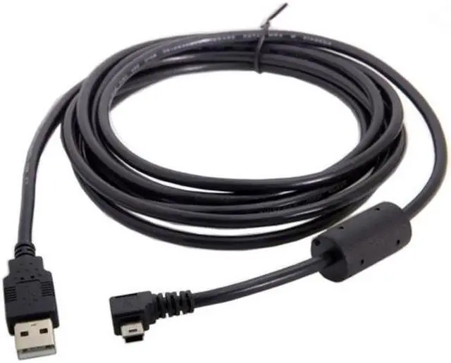 Alt view image 4 of 7 - Xiwai CY  U2-057-LE-3.0M Mini USB B Type 5pin Male Left Angled 90 Degree to USB 2.0 Male Data Cable with Ferrite 3.0m