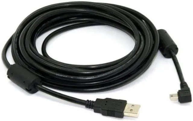Alt view image 2 of 7 - Jimier Cable Mini USB B Type 5pin Male Right Angled 90 Degree to USB 2.0 Male Data Cable 5 Meters with EMI Ferrite Core