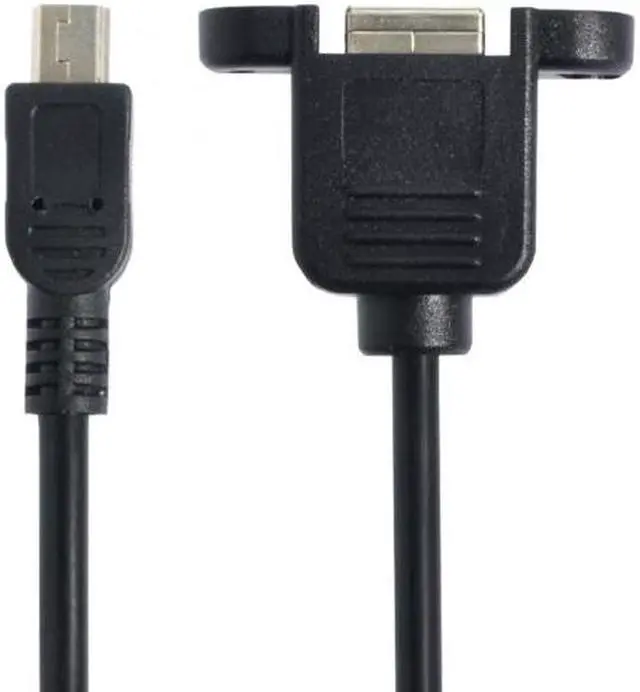 Alt view image 5 of 7 - Cablecc CY U2-059 Mini USB 5pin Male to USB B Female Panel Mount Type Cable With Screws