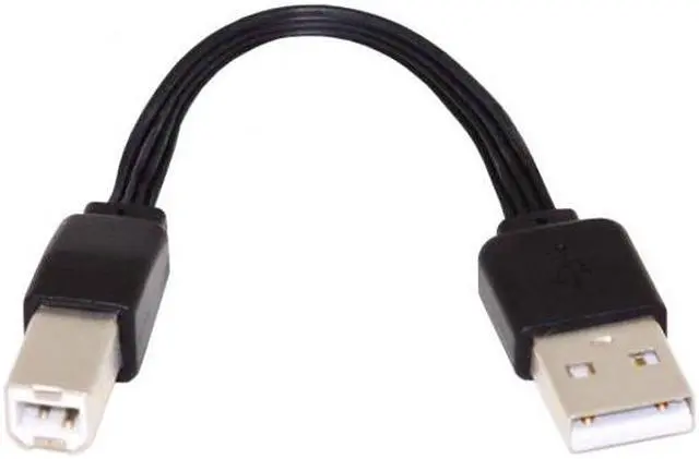 Main image of KAIBOXIXI 13cm USB 2.0 Type-A Male to Type-B Male Male Data Flat Slim FPC Cable for Scanner & Disk & Printer