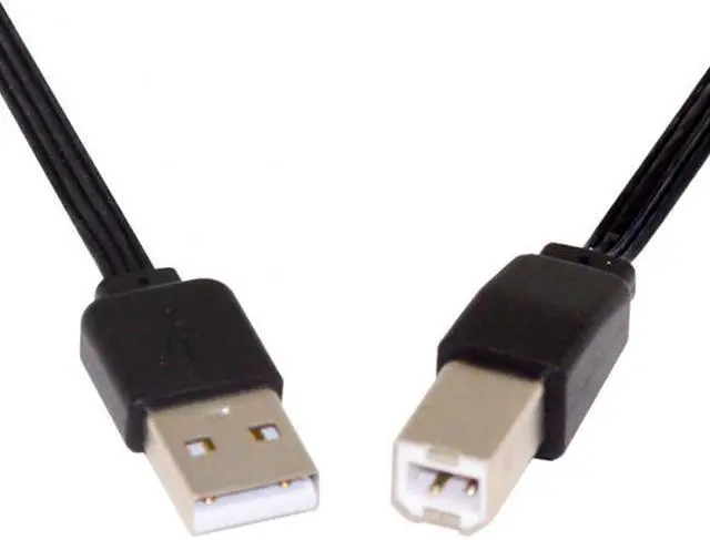Alt view image 3 of 7 - KAIBOXIXI 13cm USB 2.0 Type-A Male to Type-B Male Male Data Flat Slim FPC Cable for Scanner & Disk & Printer