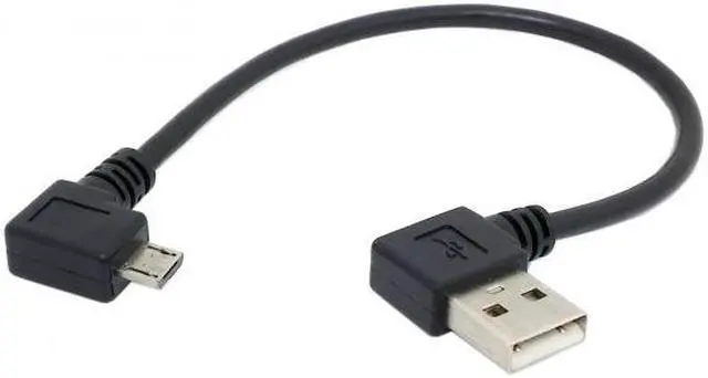 Alt view image 7 of 7 - Cablecc CY U2-075-LE Left angled 90 degree Micro USB 5pin Male to Left Angled USB Data Charge Cable 20cm for Cell phoneTablet