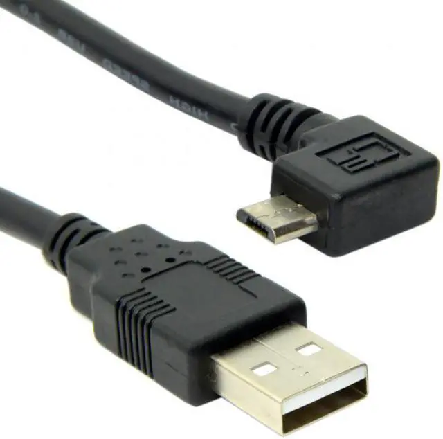 Alt view image 7 of 7 - KAIBOXIXI 1.5m Left Angled 90 degree Micro USB Male to USB 2.0 Data Charge Cable for Cell Phone & Tablet