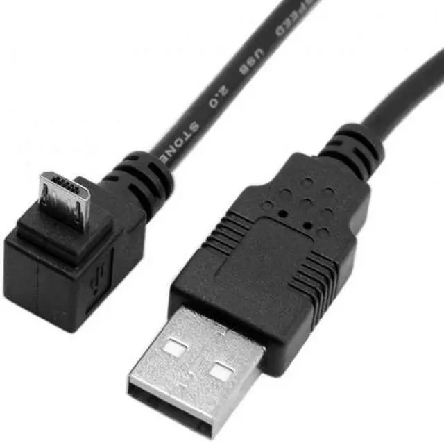 Alt view image 6 of 7 - Jimier Cable 100cm Down Angled 90 Degree Micro USB Male to USB Data Charge Cable for Cell Phone & Tablet