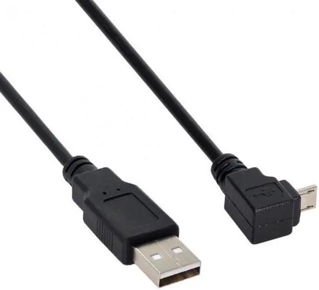 Alt view image 7 of 7 - Jimier Cable 100cm Down Angled 90 Degree Micro USB Male to USB Data Charge Cable for Cell Phone & Tablet