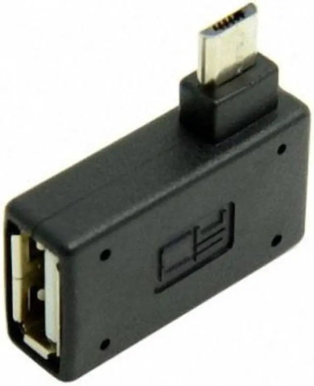 Alt view image 3 of 7 - Jimier Cable 90 Degree Right Angled Micro USB 2.0 OTG Host Adapter with USB Power for Galaxy S3 S4 S5 Note2 Note3 Cell Phone & Tablet