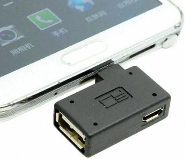 Alt view image 5 of 7 - Jimier Cable 90 Degree Right Angled Micro USB 2.0 OTG Host Adapter with USB Power for Galaxy S3 S4 S5 Note2 Note3 Cell Phone & Tablet