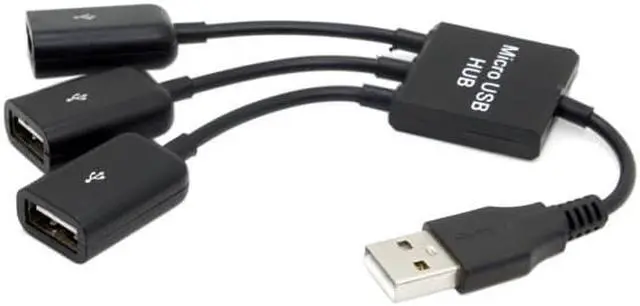 Alt view image 7 of 7 - Jimier Cable USB 2.0 to 3 Ports Hub Cable Bus power For Laptop Macbook Notebook PC & Mouse & Flash Disk