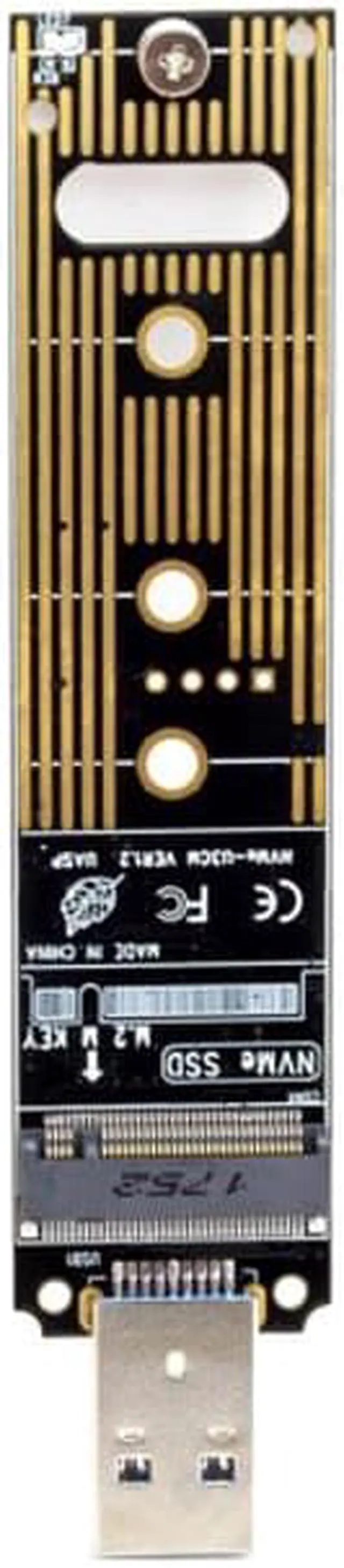 Alt view image 6 of 7 - CYSM USB 3.0 to NVME M-key M.2 NGFF SSD External PCBA Conveter Adapter with Flash Disk Case