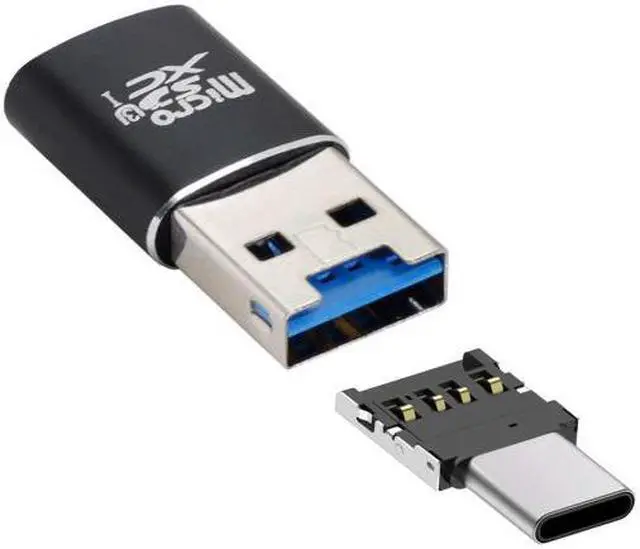 Alt view image 5 of 6 - Chenyang Cable USB 3.0 to Micro SD SDXC TF Card Reader with Micro Type-C USB-C OTG Adapter for Tablet / Cell Phone