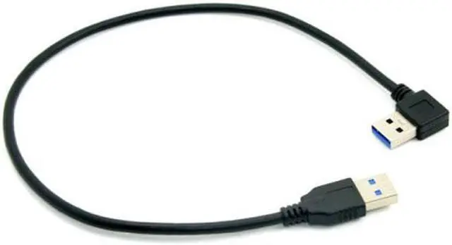 Alt view image 5 of 7 - Jimier Cable 90 Degree Right Angled USB 3.0 A Type Male to Straight A Type Male Data Cable 40cm