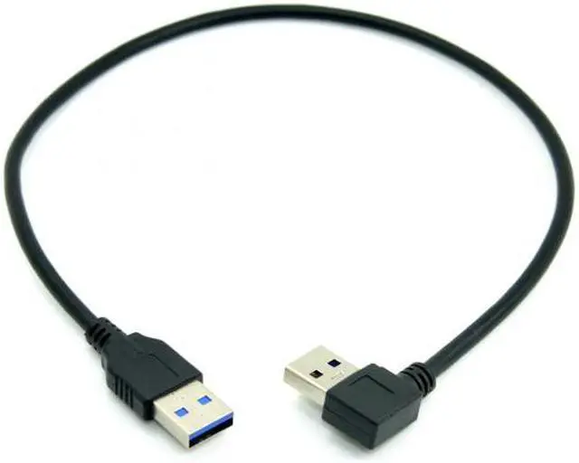 Alt view image 6 of 7 - Jimier Cable 90 Degree Right Angled USB 3.0 A Type Male to Straight A Type Male Data Cable 40cm