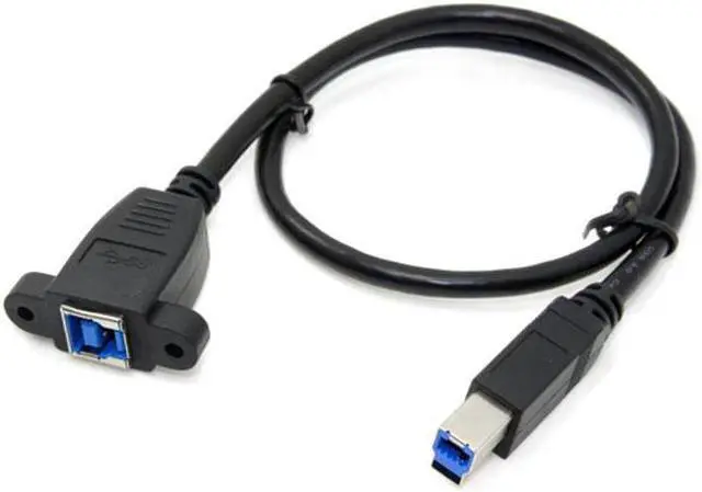 Alt view image 5 of 7 - Chenyang Cable Super Speed USB 3.0 Back Panel Mount B Female To Male B Type Extension Cable 0.5m